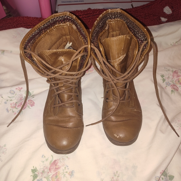 Rock an Candy Shoes - Rock & Candy Brown Lace-Up Ankle Booties